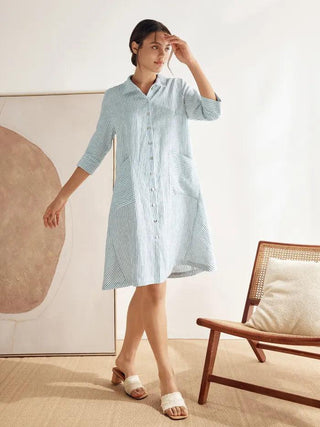 100% Linen Shirt Dress MADISON - Glamourous Grace