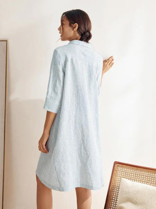 100% Linen Shirt Dress MADISON - Glamourous Grace