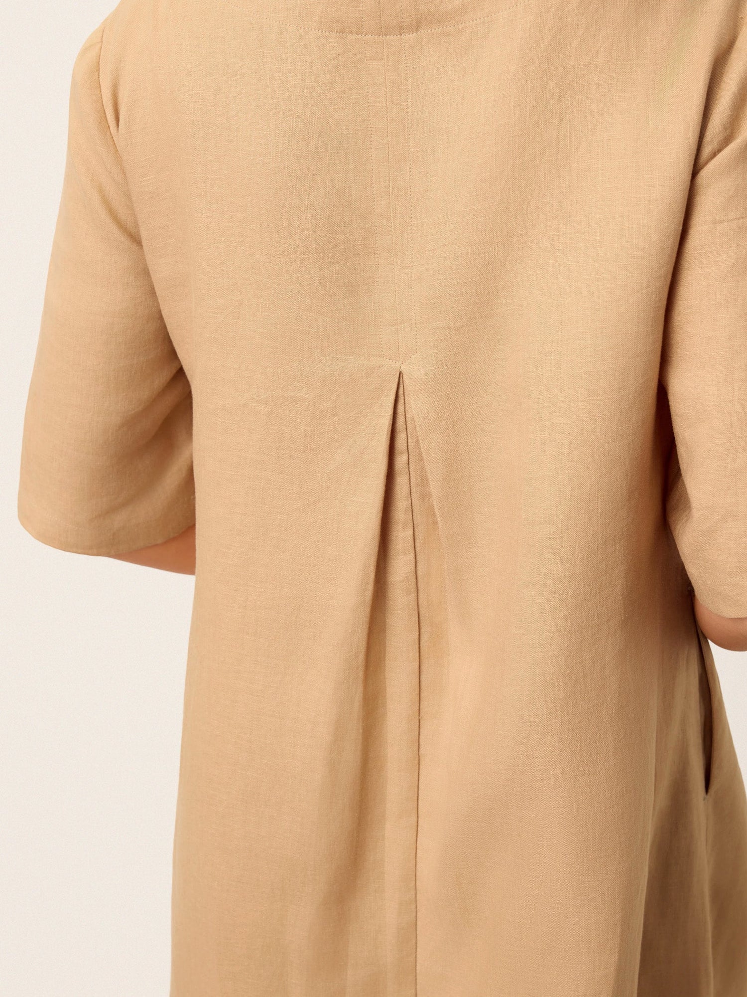 100% Linen Side-Gathered Bow Maxi Dress ESMERALDA - Glamourous Grace