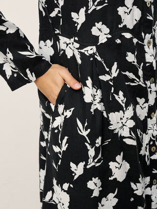 100% Linen Floral Printed Gathered Maxi Dress ELODIE - Glamourous Grace