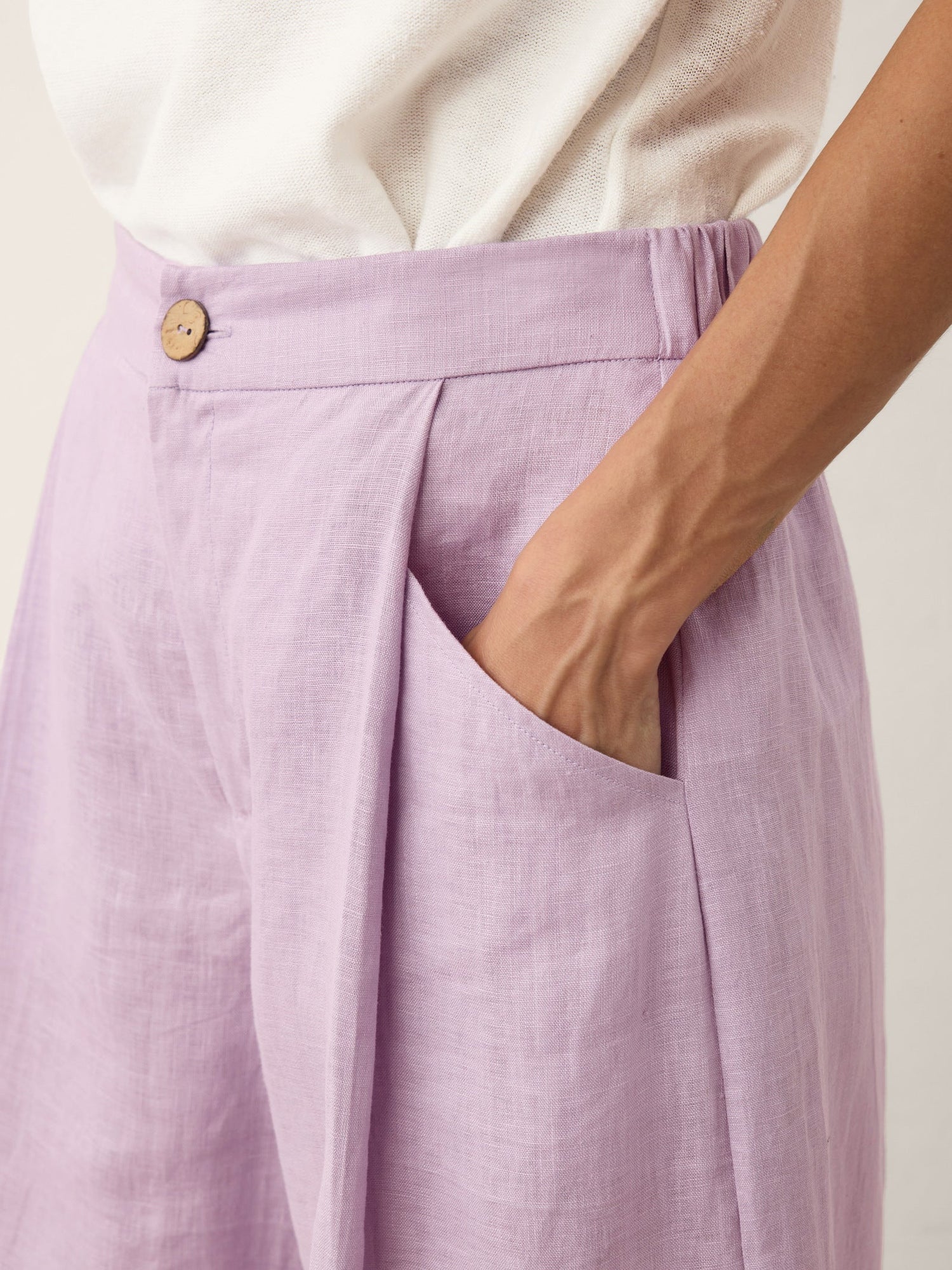 100% Linen A-Line Bermuda Shorts RAVENNA - Glamourous Grace