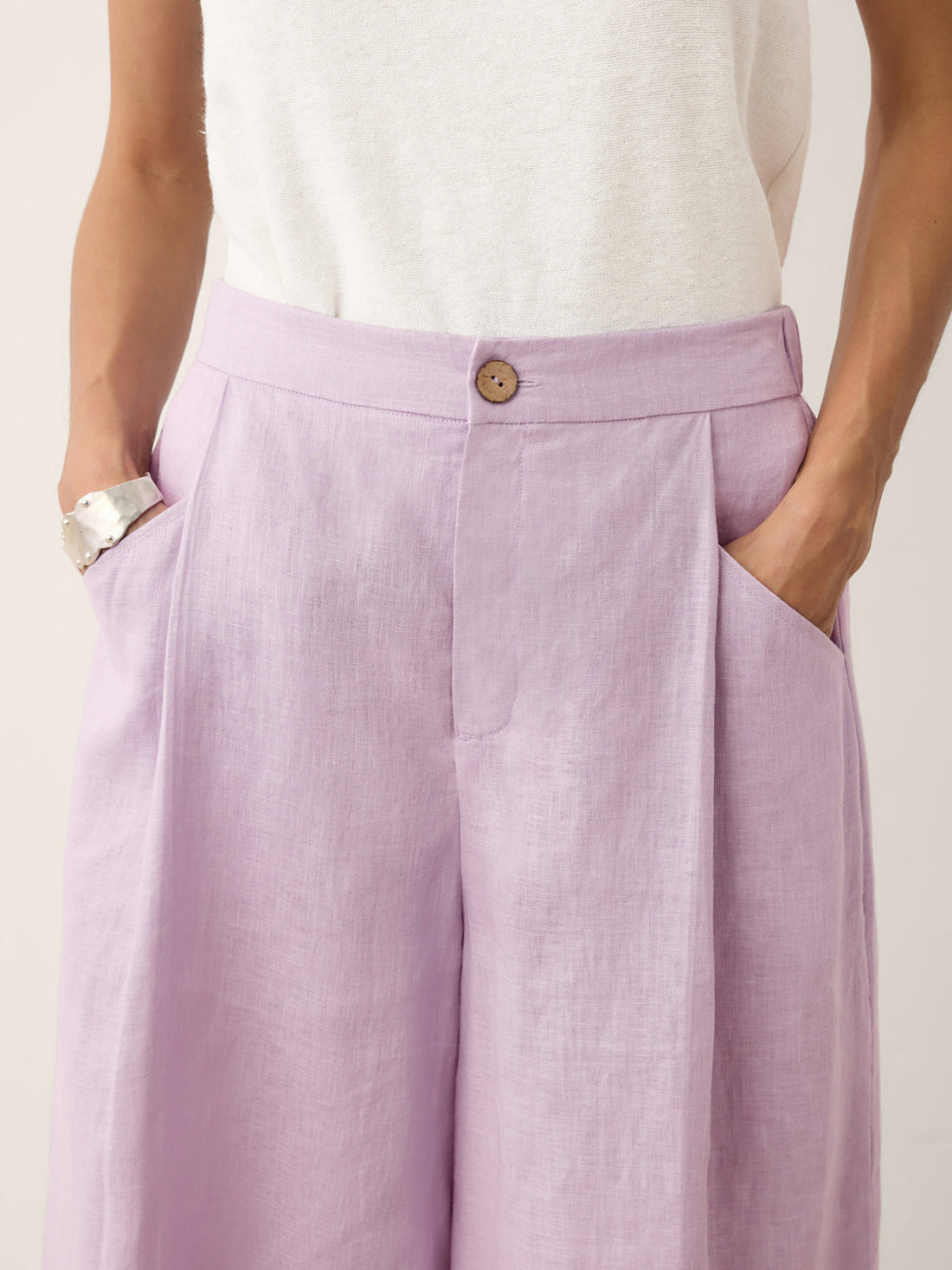 100% Linen A-Line Bermuda Shorts RAVENNA - Glamourous Grace