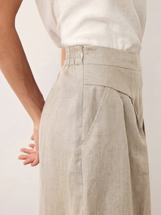 100% Linen Pleated Waist Wide Leg Pants LOUISA - Glamourous Grace
