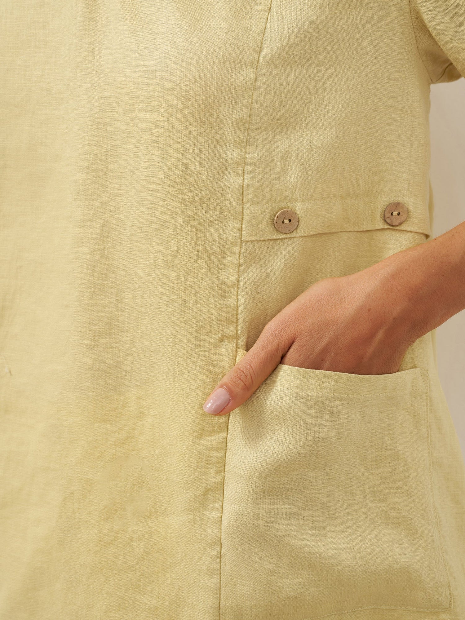100% Linen Asymmetric Hem Long Top ISLA - Glamourous Grace