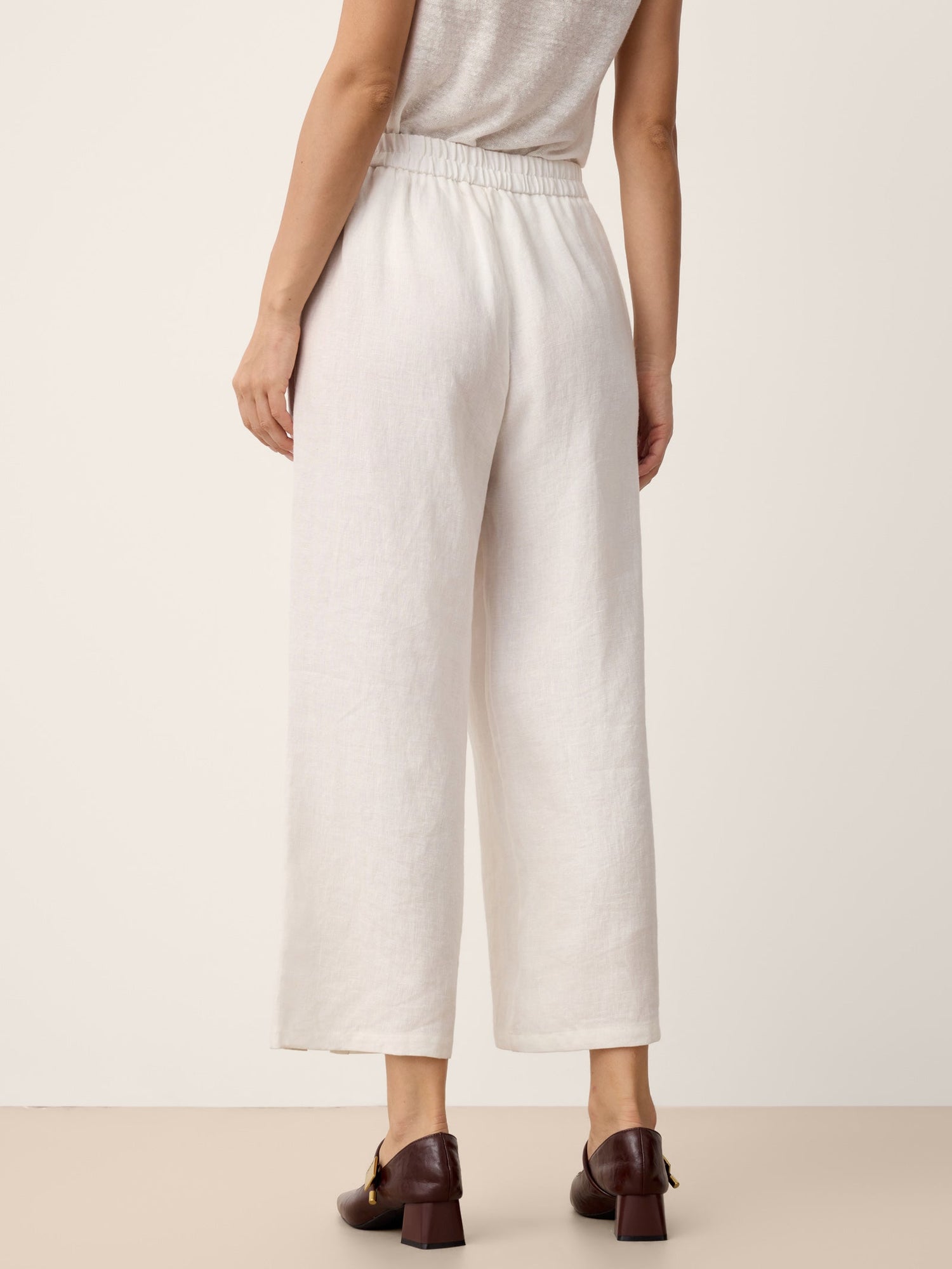 100% Linen Buttoned Split-Hem Pants ALINA - Glamourous Grace
