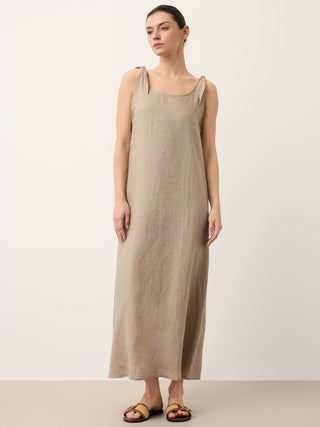 100% Linen Camisole Dress QEARL - Glamourous Grace