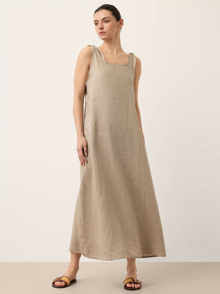 100% Linen Camisole Dress QEARL - Glamourous Grace