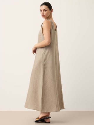 100% Linen Camisole Dress QEARL - Glamourous Grace