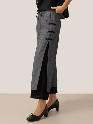 Linen Double Layer Handmade Capri Pants STELLA - Glamourous Grace