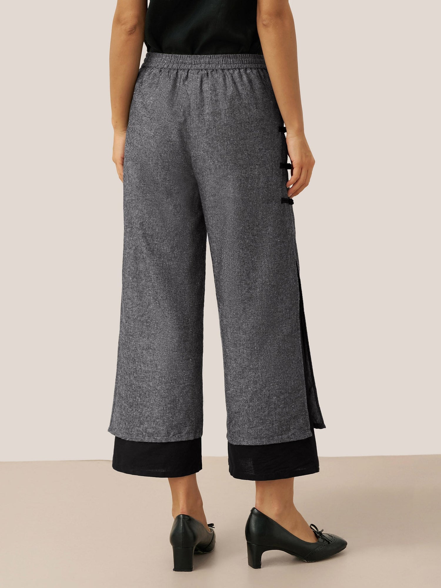Linen Double Layer Handmade Capri Pants STELLA - Glamourous Grace