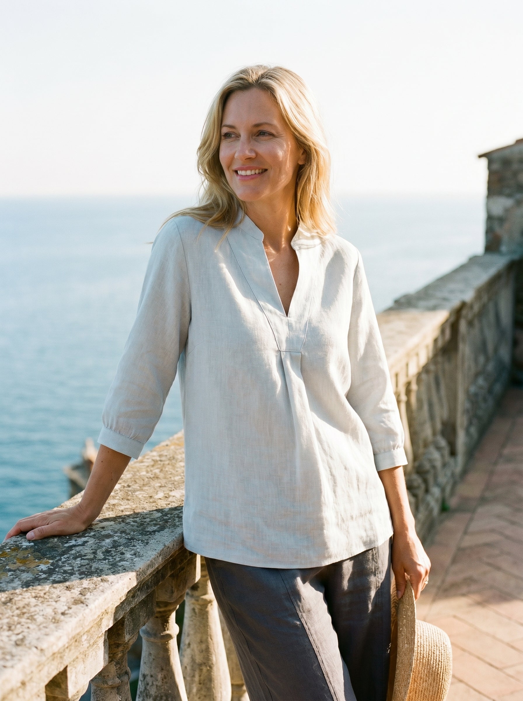 100% Linen Dress Shirt JOANNA - Glamourous Grace