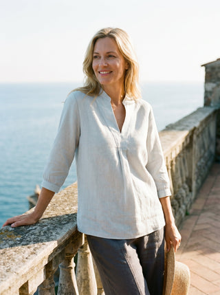 100% Linen Dress Shirt JOANNA - Glamourous Grace