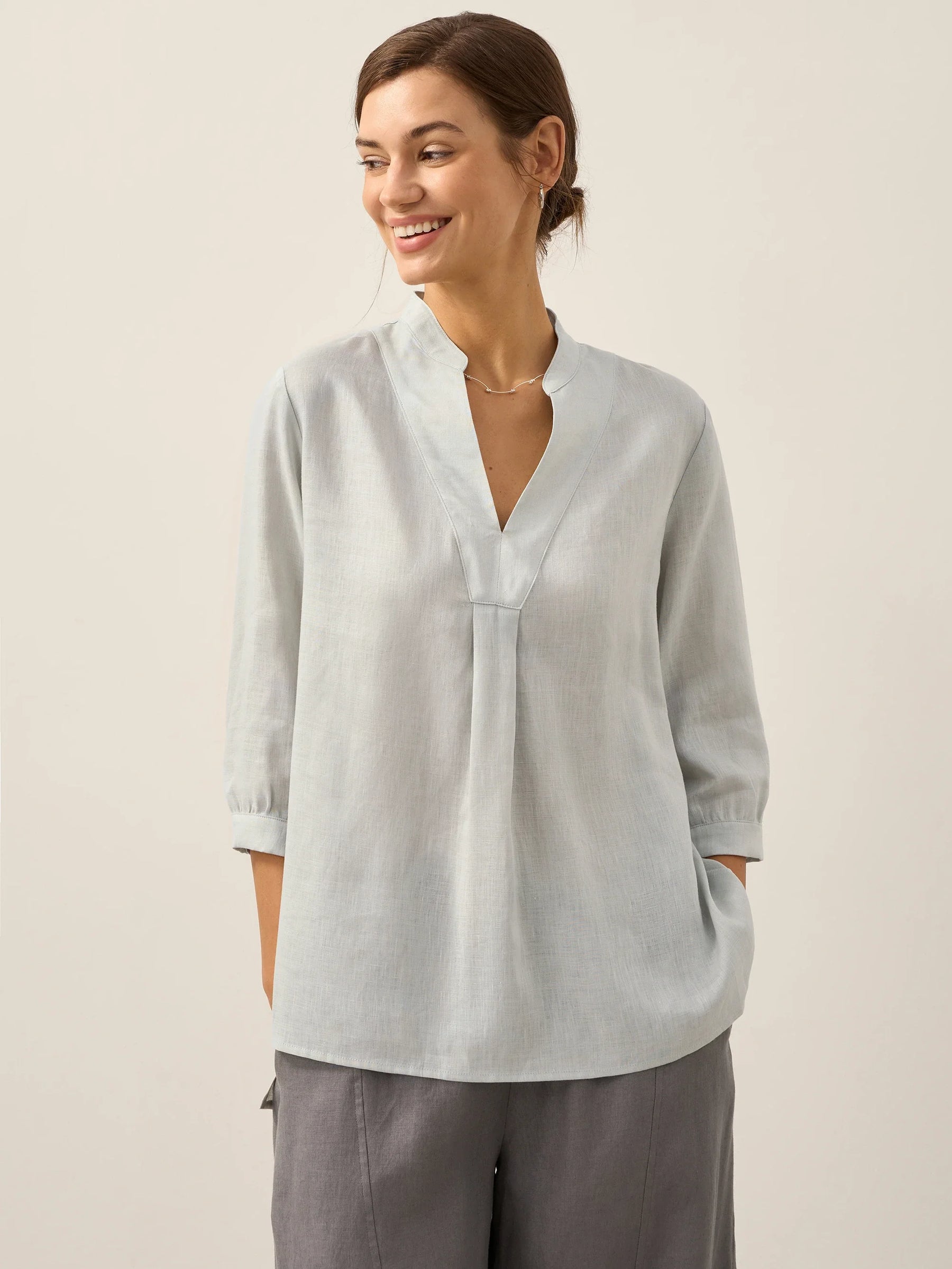 100% Linen Dress Shirt JOANNA - Glamourous Grace