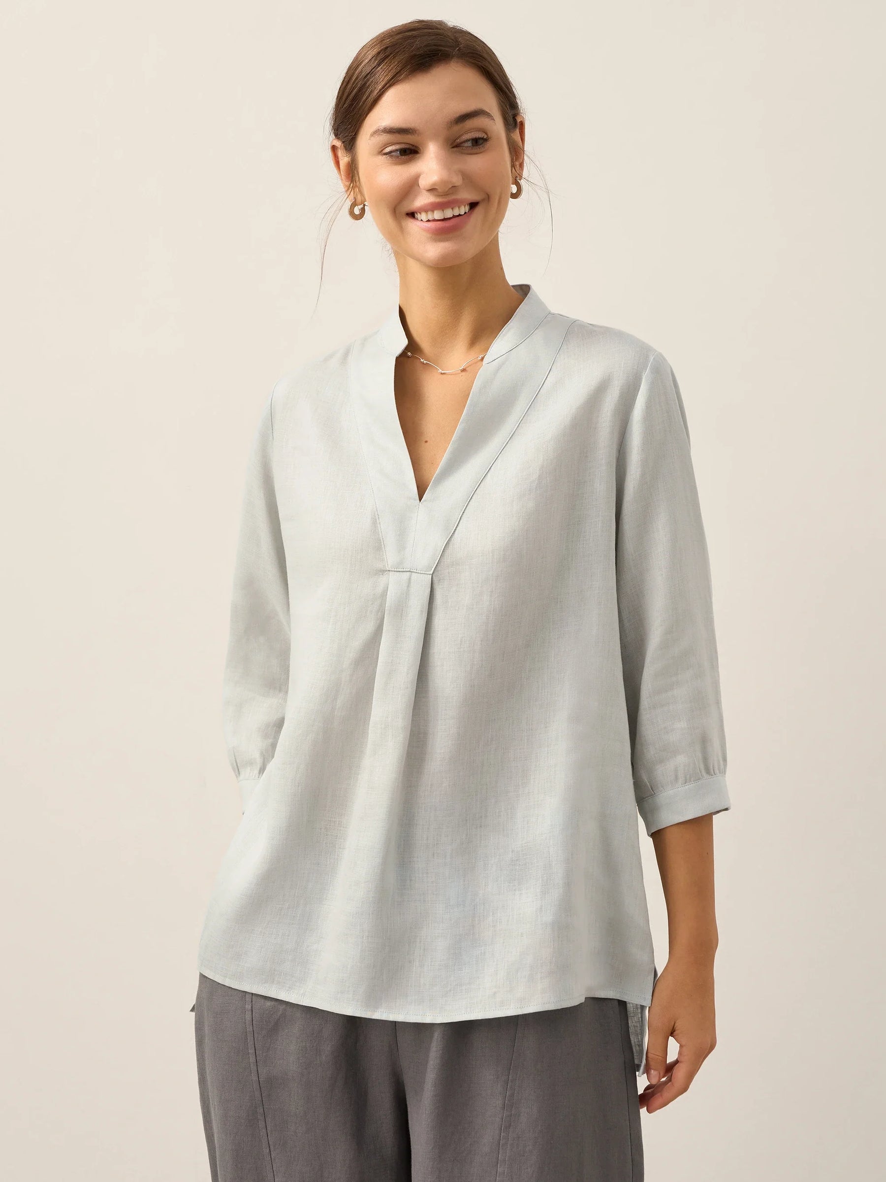 100% Linen Dress Shirt JOANNA - Glamourous Grace
