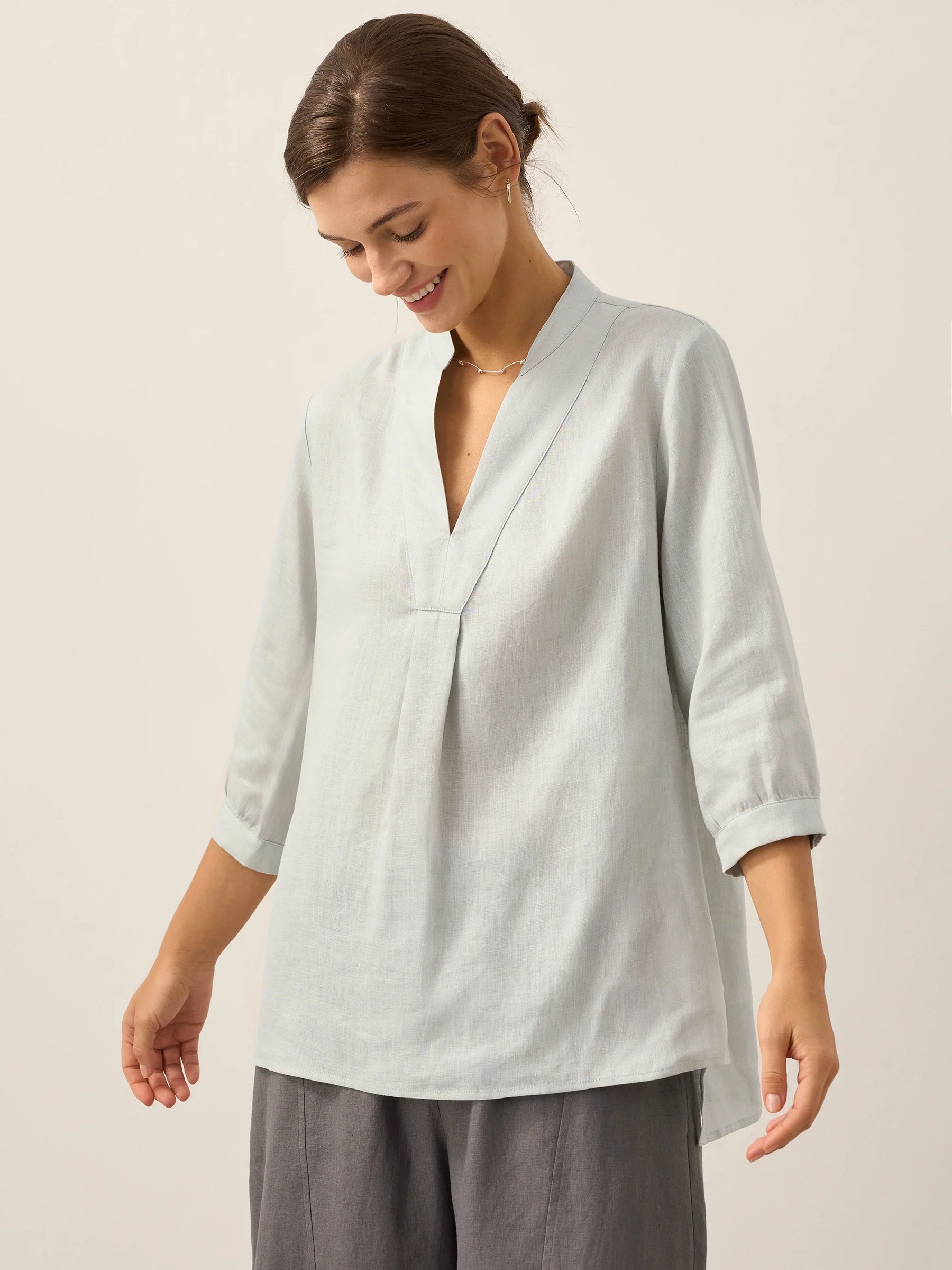 100% Linen Dress Shirt JOANNA - Glamourous Grace