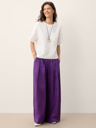 100% Linen Drop Shoulder Boxy Top REGINA