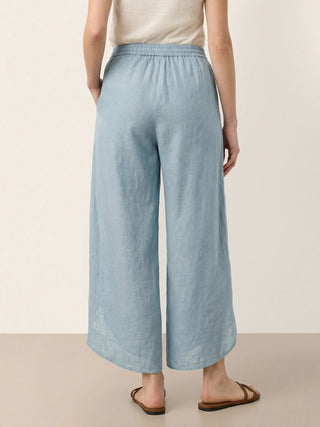 100% Linen Layered Slit Wide-Leg Drawstring Pants PEREGRINE - Glamourous Grace