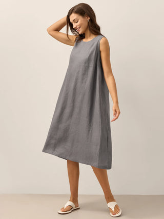 100% Linen Sleeveless Dress SIENNA - Glamourous Grace