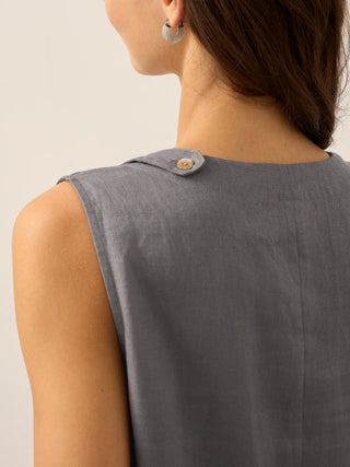 100% Linen Sleeveless Dress SIENNA - Glamourous Grace