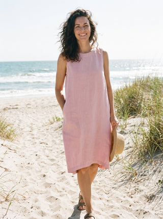 100% Linen Sleeveless Dress SIENNA - Glamourous Grace