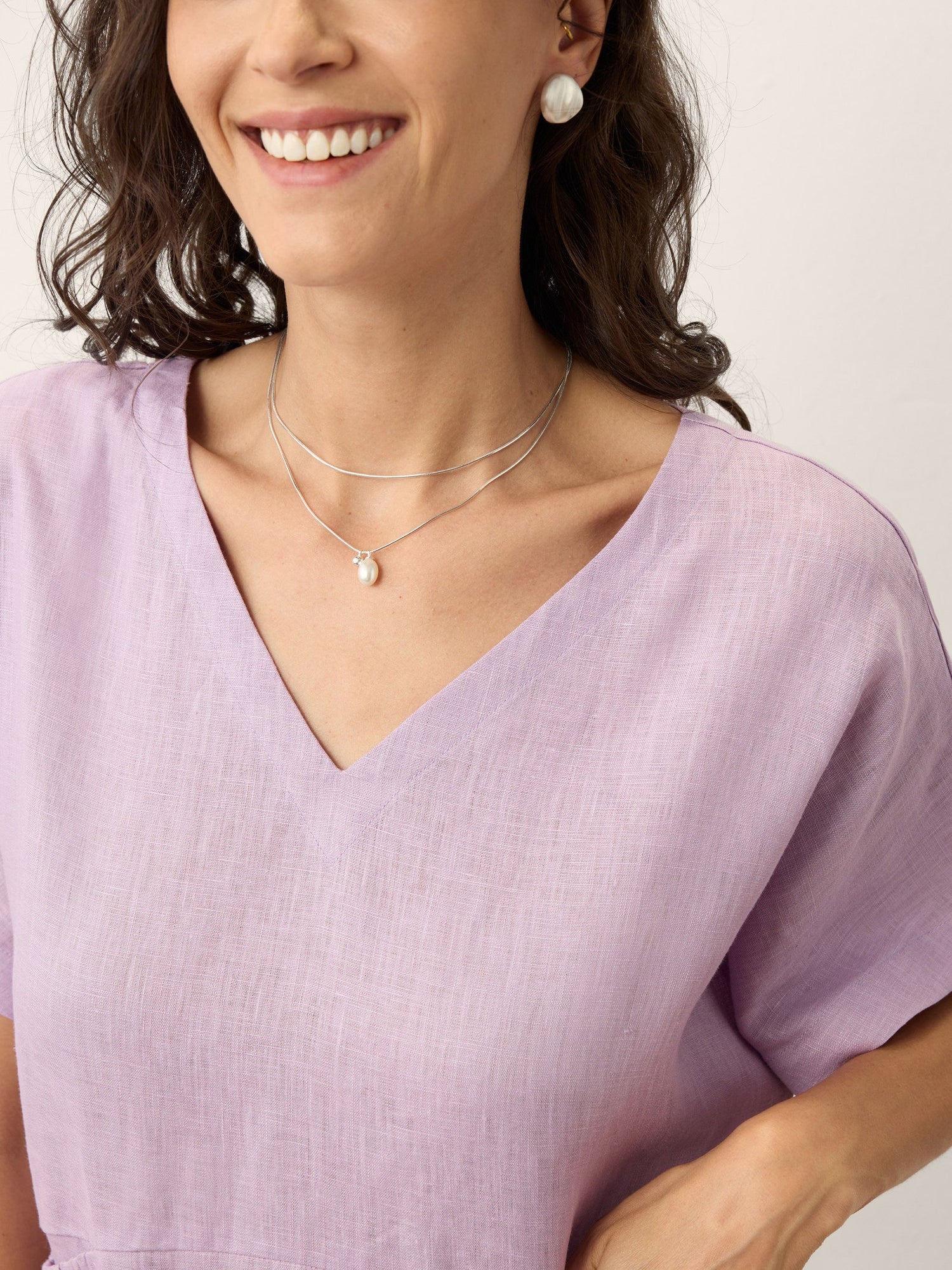 100% Linen Sculpted Waist Batwing Midi Dress TIVIA - Glamourous Grace
