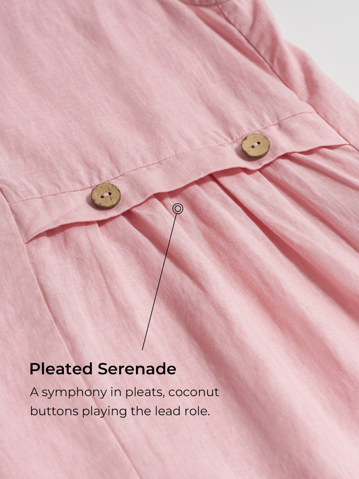 100% Linen Sleeveless Accordion Pleat Midi Dress TINA - Glamourous Grace