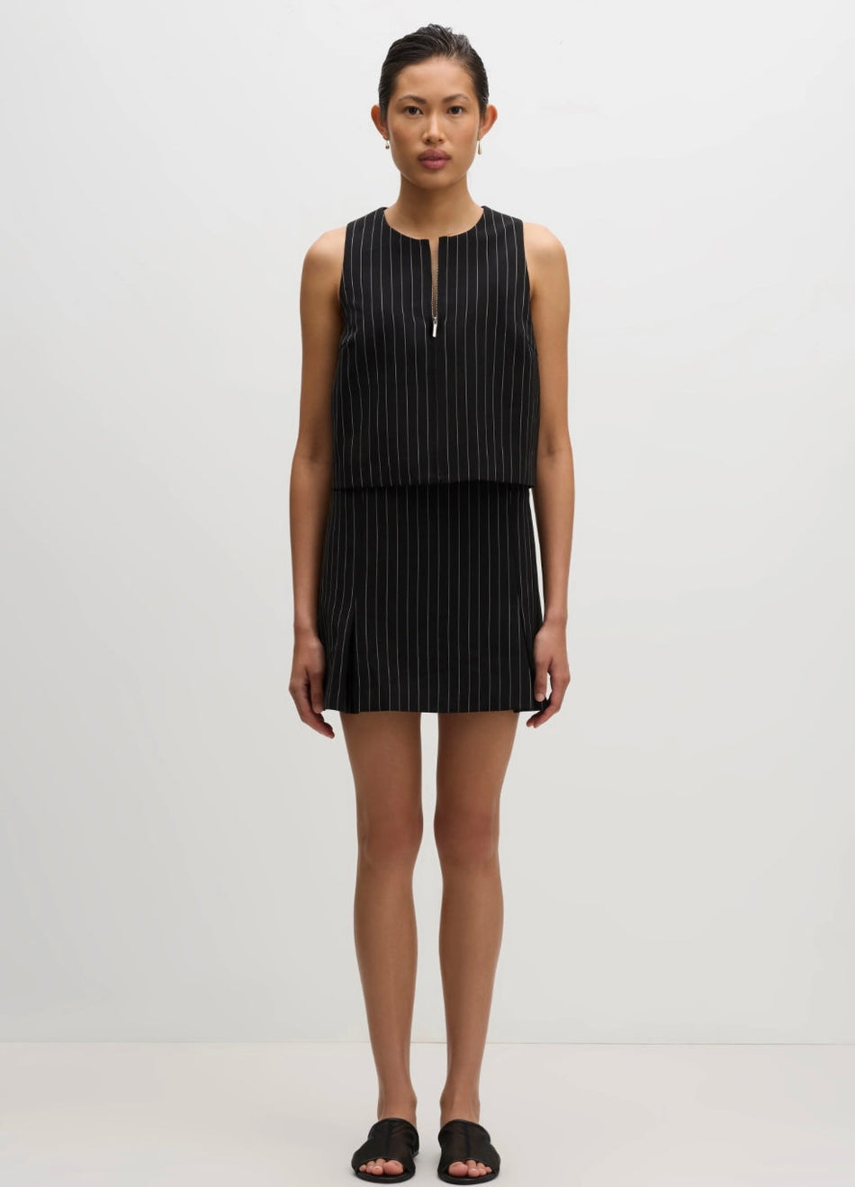 Maeve Pinstripe Mini Skirt - Glamourous Grace