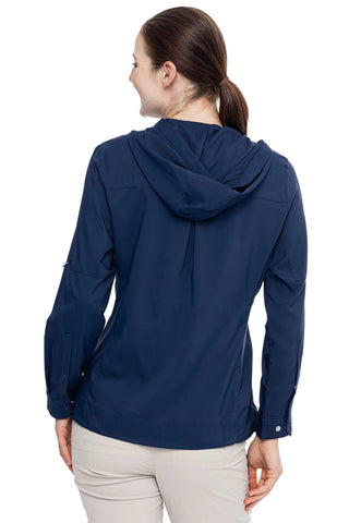 Women's Sea Spray Henley Hoodie | Navy