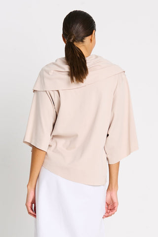 Pima Cotton Jackie O Top - Putty - Glamourous Grace