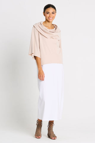 Pima Cotton Jackie O Top - Putty - Glamourous Grace