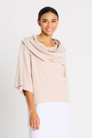 Pima Cotton Jackie O Top - Putty - Glamourous Grace
