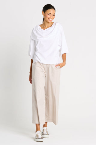 Pima Cotton Jackie O Top - White - Glamourous Grace