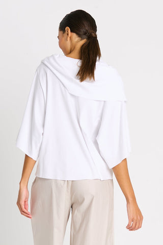 Pima Cotton Jackie O Top - White - Glamourous Grace