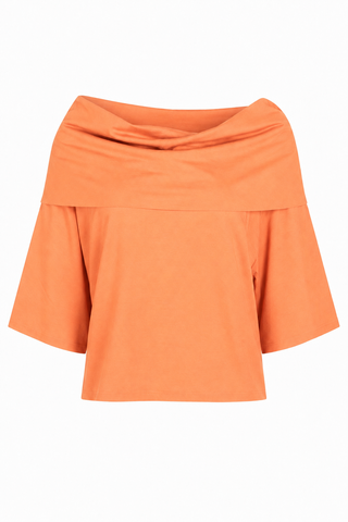 Pima Cotton Jackie O Top - Creamsicle - Glamourous Grace