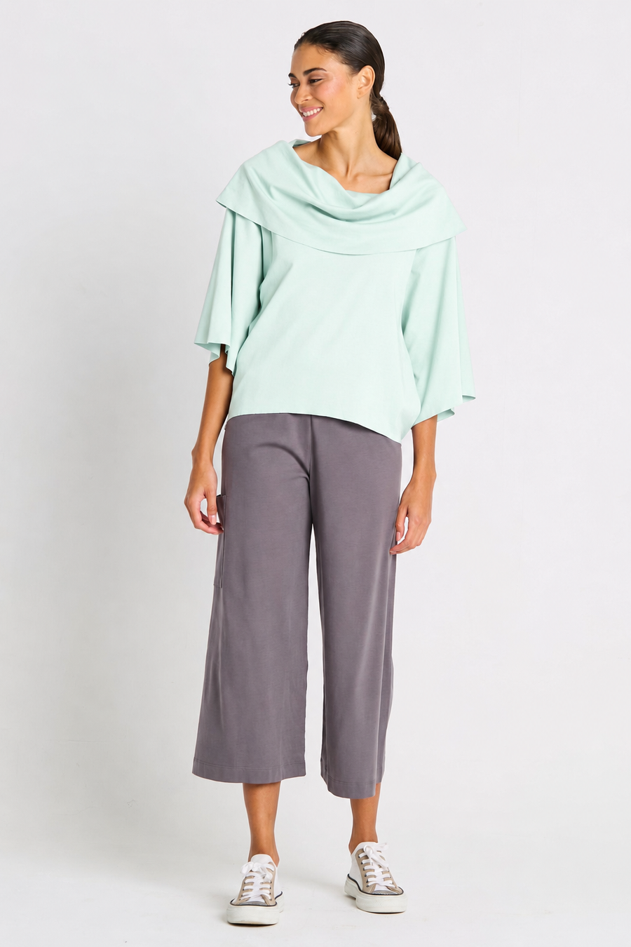 Pima Cotton Jackie O Top - Mint - Glamourous Grace