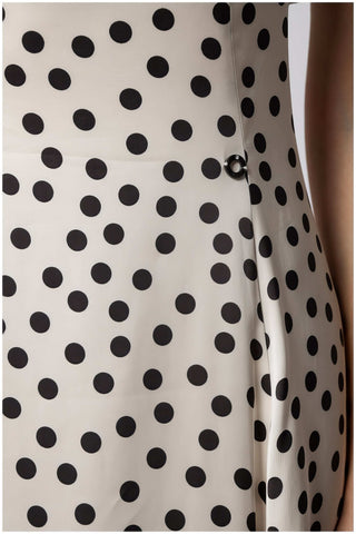 White Polka Dot Strapless Dress, Melissa