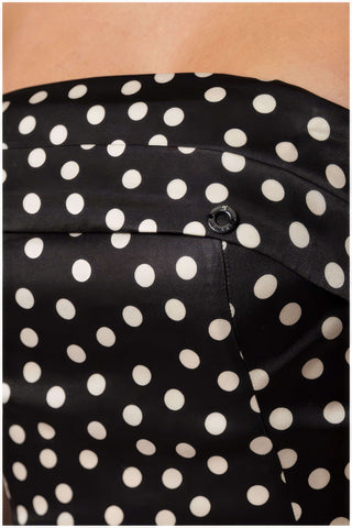 Black Polka Dot Strapless Dress, Melissa