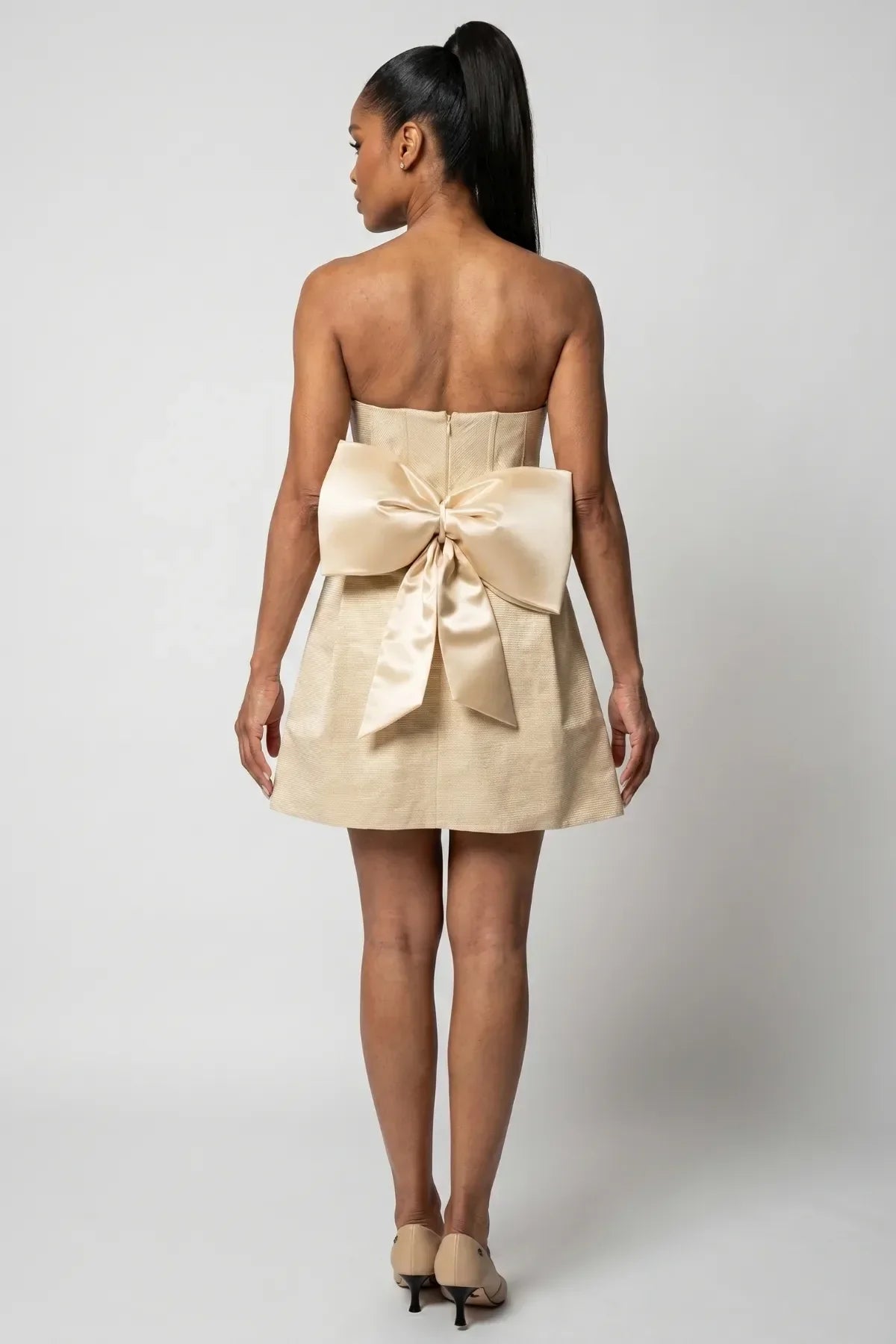 Beige Short Corset Dress, Melisa