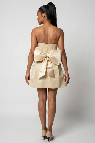 Beige Short Corset Dress, Melisa