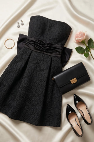 Black Short Corset Dress, Melisa