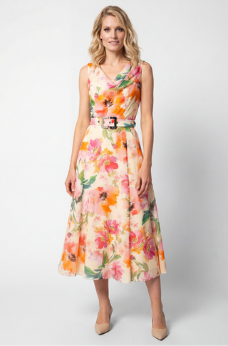 Floral Elegant Midi Dress, Amanda