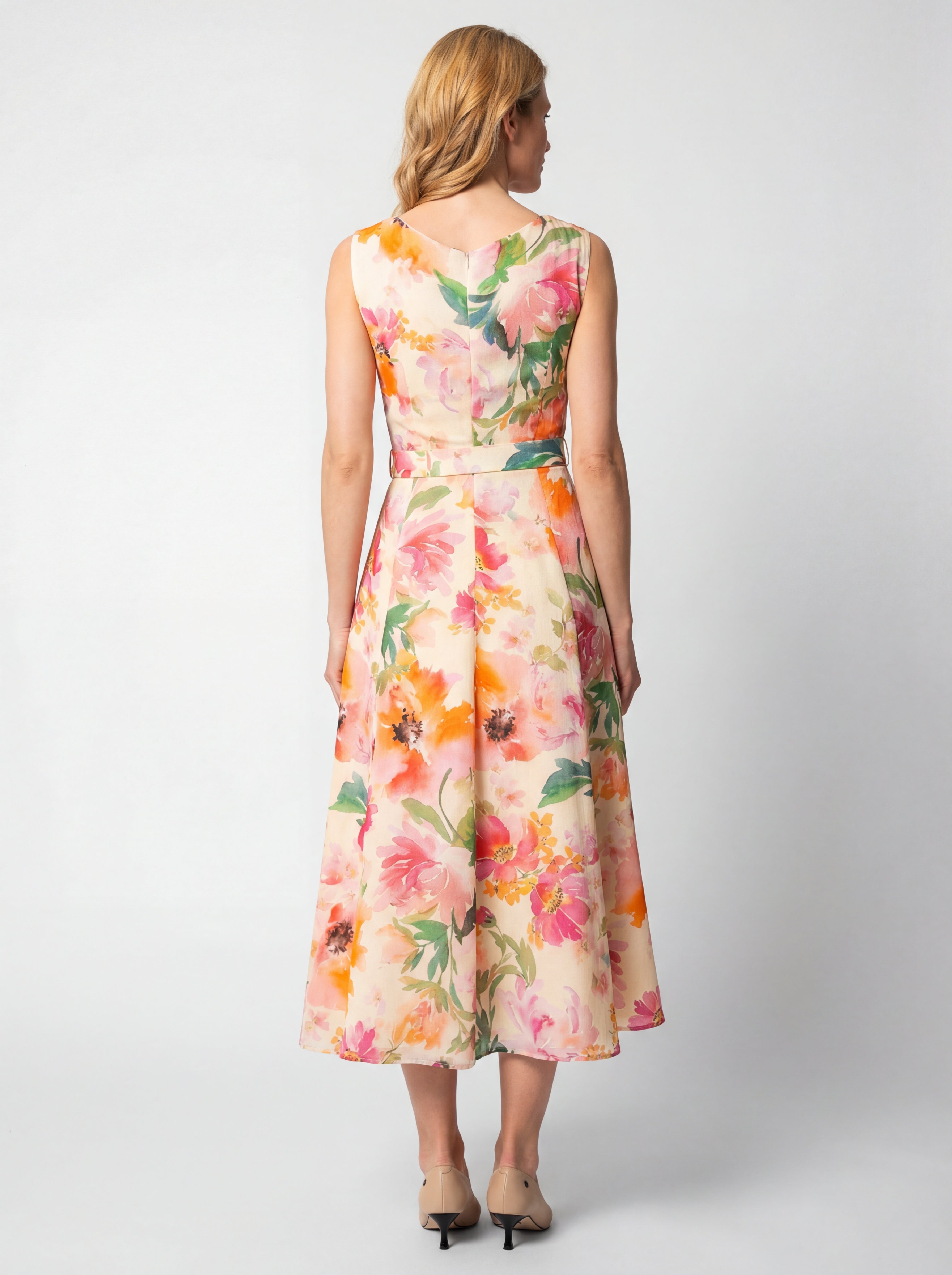 Floral Elegant Midi Dress, Amanda