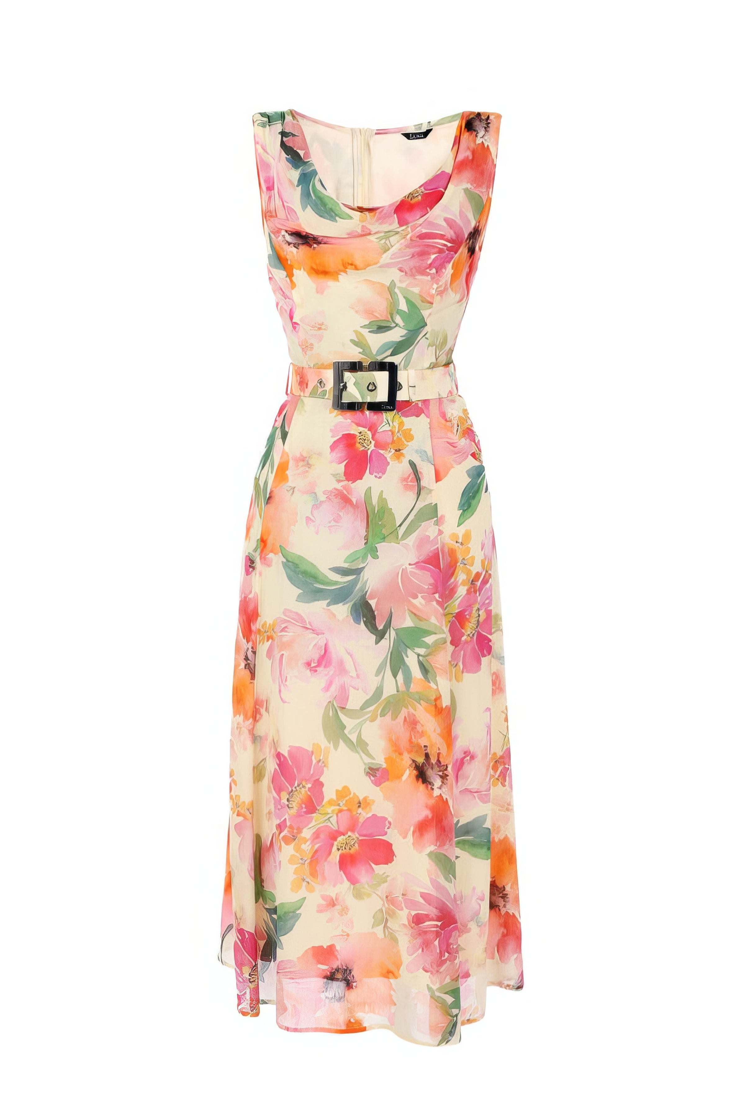 Floral Elegant Midi Dress, Amanda