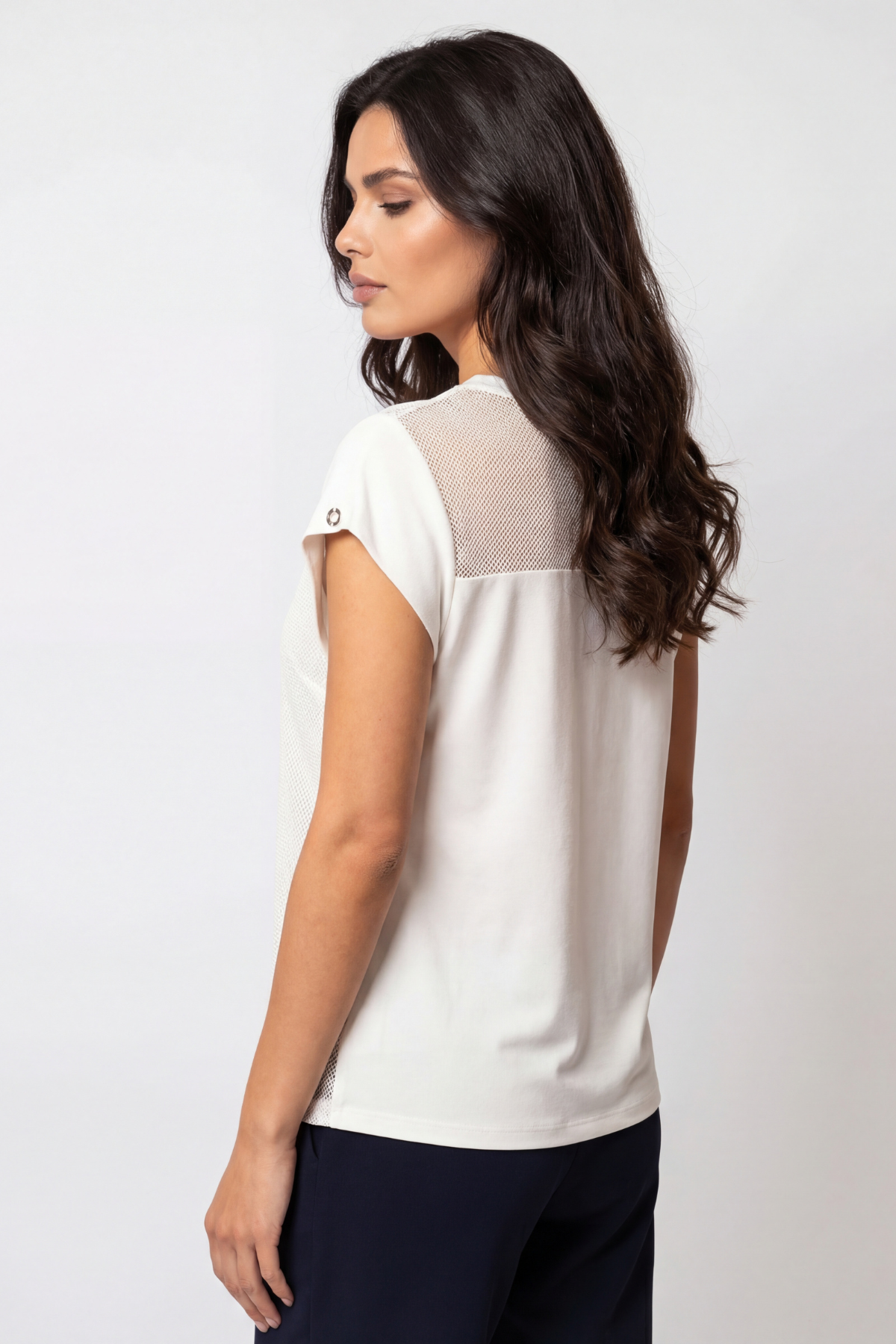 White Short-Sleeve Blouse, Aria