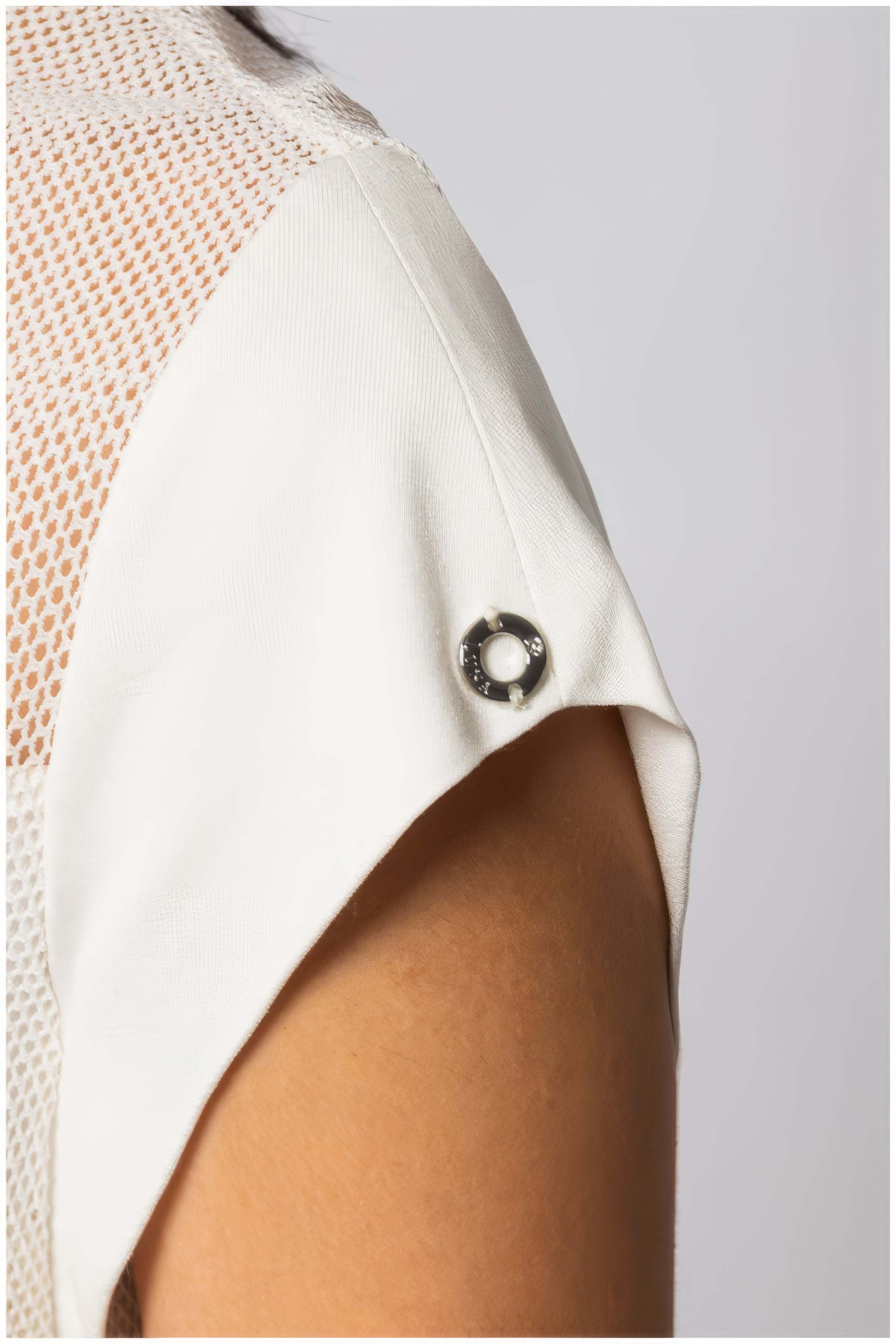 White Short-Sleeve Blouse, Aria