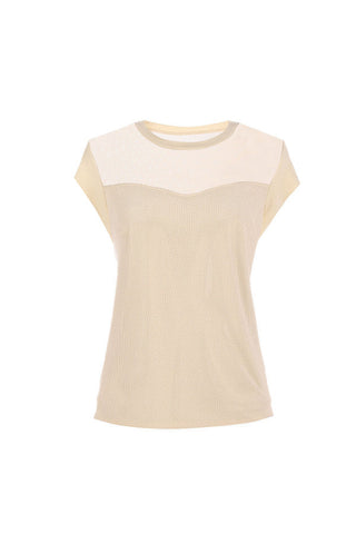 Ivory Short-Sleeve Blouse, Aria