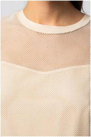 Ivory Short-Sleeve Blouse, Aria