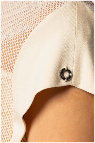 Ivory Short-Sleeve Blouse, Aria
