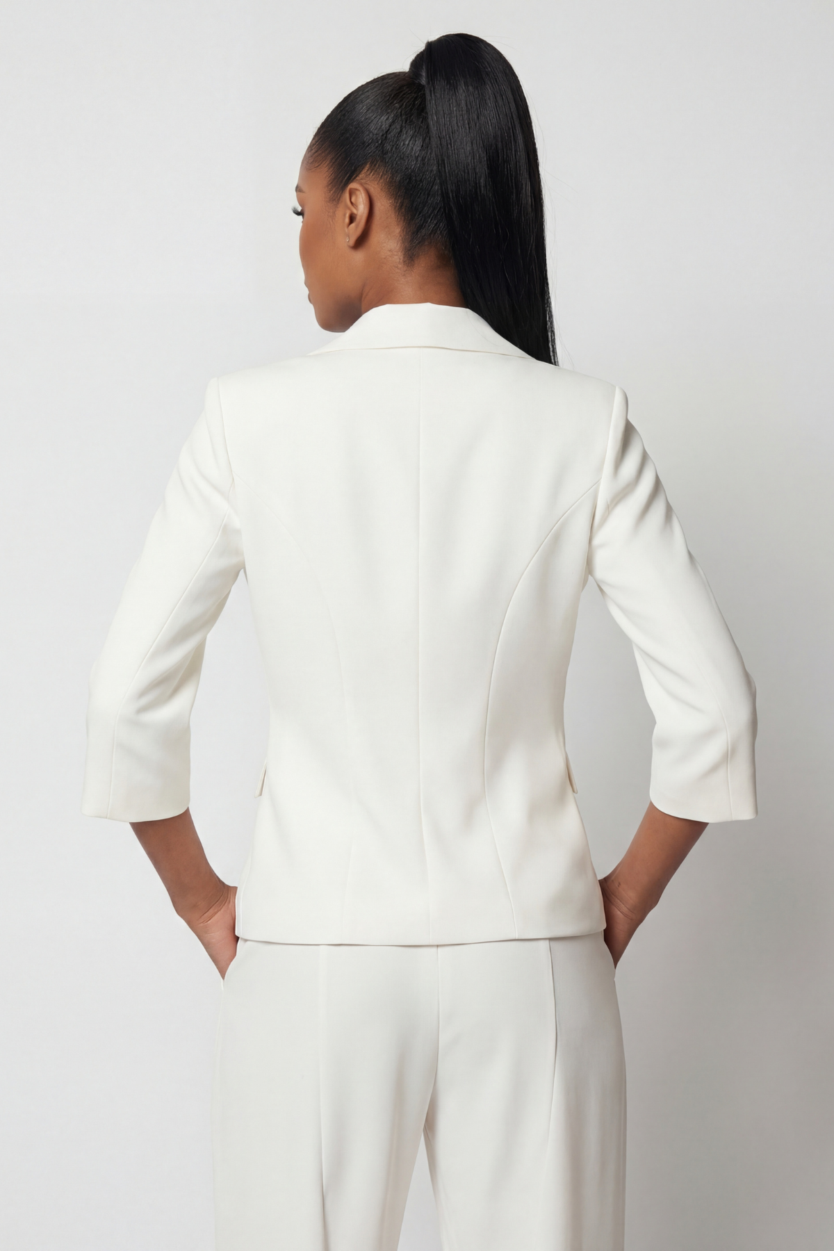 White Tailored Blazer, Alexa