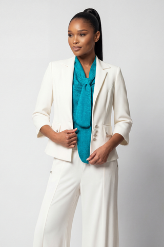 White Tailored Blazer, Alexa